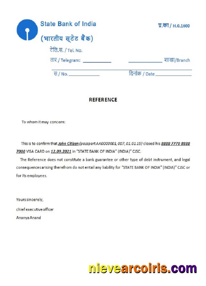 India State Bank of India closure reference